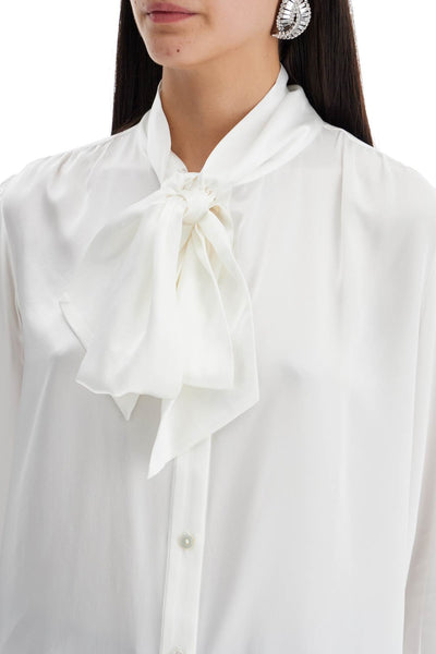 blouse with lavallière FABX3812 F4376 WHITE