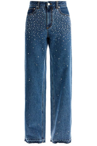 baggy jeans with applique FABX3825 F4380 BLUE