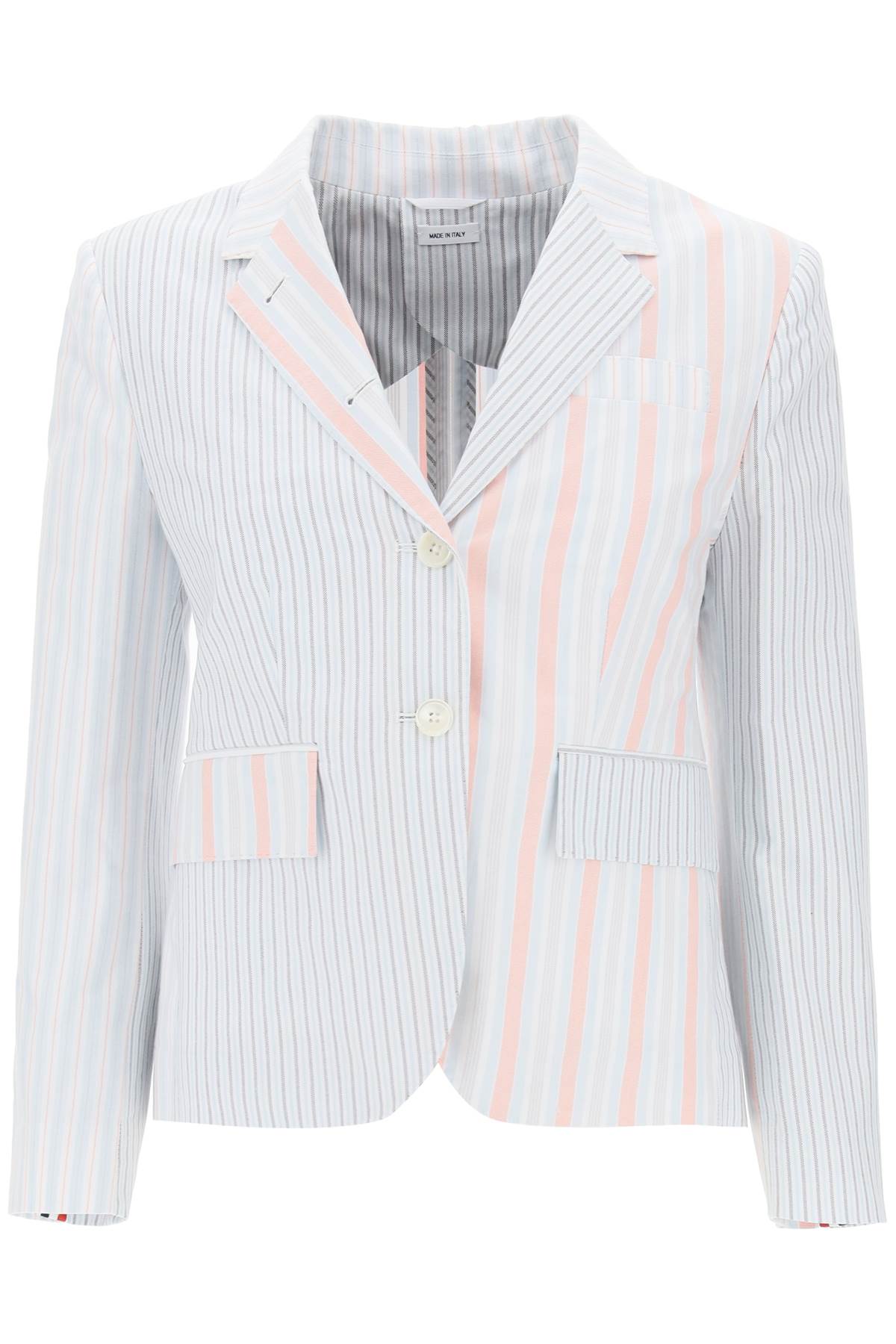 funmix striped oxford blazer FBC646HF0526 ORANGE