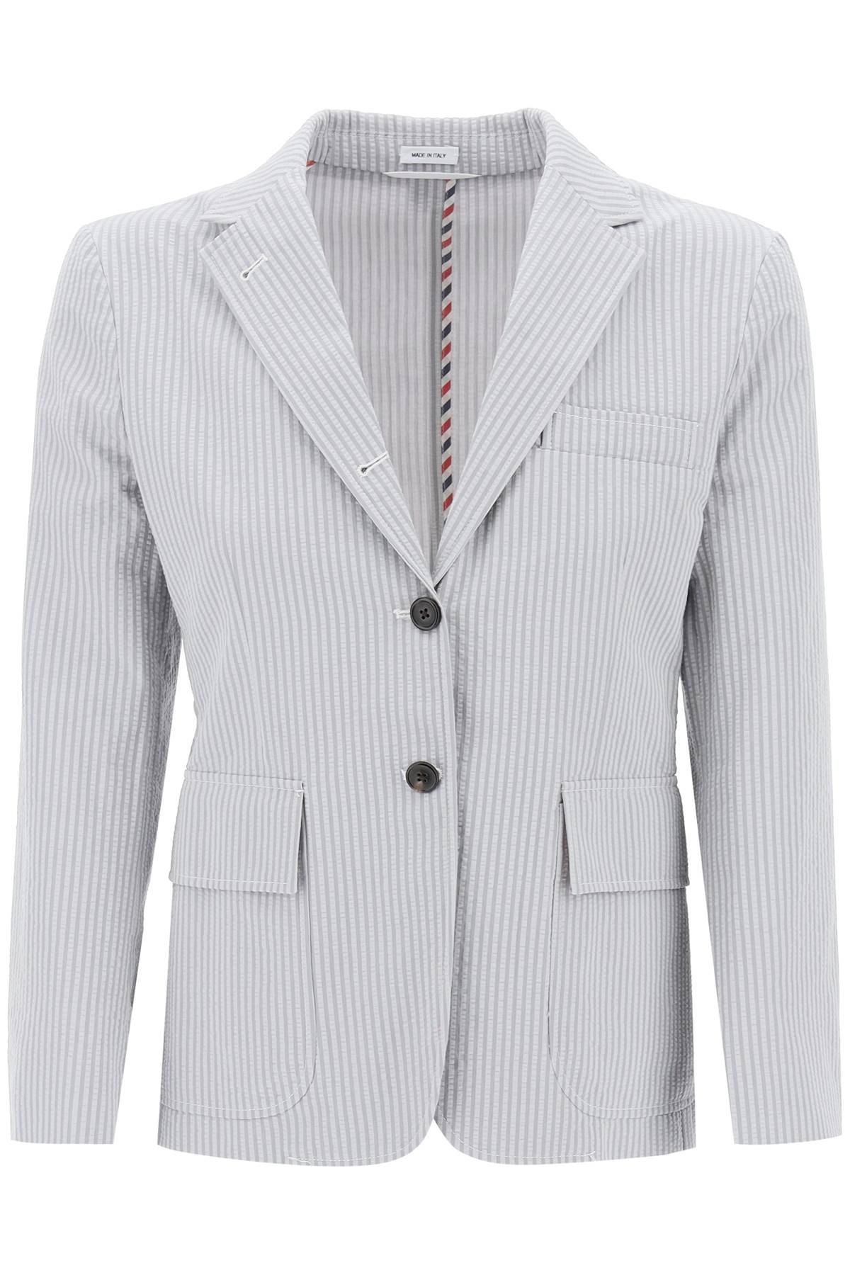 seersucker single-breasted jacket FBC900UF0600 LT GREY