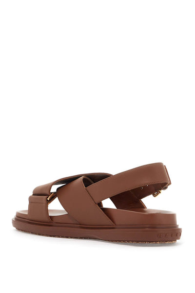 fussbett leather sandals FBMS015701 P3614 GOLD BROWN