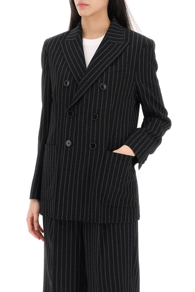 double-breasted pinstripe FBV207 WV0040 NOIR CRAIE