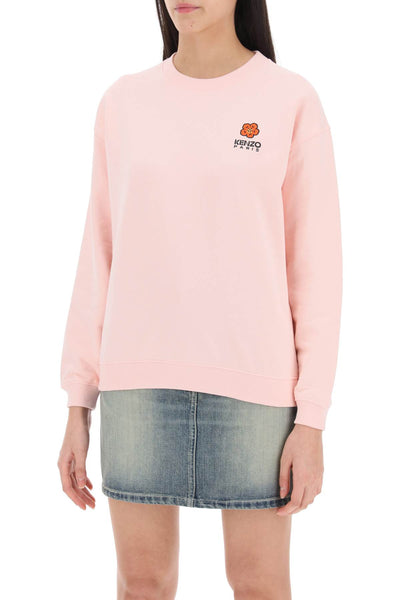 crew-neck sweatshirt with embroidery FD52SW0404MF ROSE CLAIR