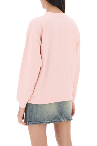 crew-neck sweatshirt with embroidery FD52SW0404MF ROSE CLAIR