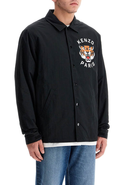 lucky tiger nylon overshirt for FE55BL0629NG BLACK