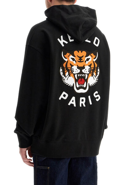 lucky tiger hooded sweatshirt FE58SW0114MF BLACK