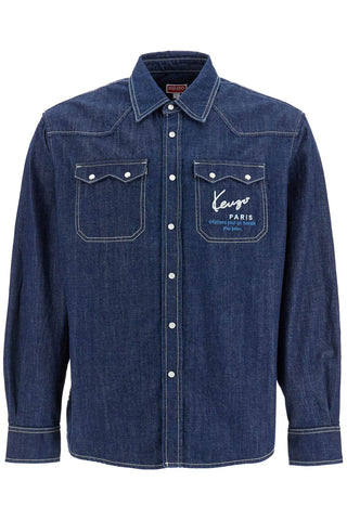 denim western shirt for men FE65DC4136E1 RINSE BLUE DENIM