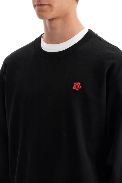 "boke flower detail sweatshirt FE65SW2234MF BLACK