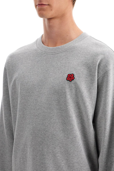 "boke flower detail sweatshirt FE65SW2234MF PEARL GREY