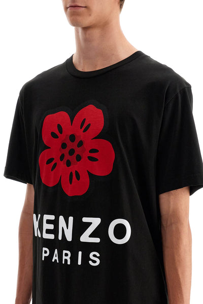 "boke flower printed t-shirt FE65TS4754SO BLACK