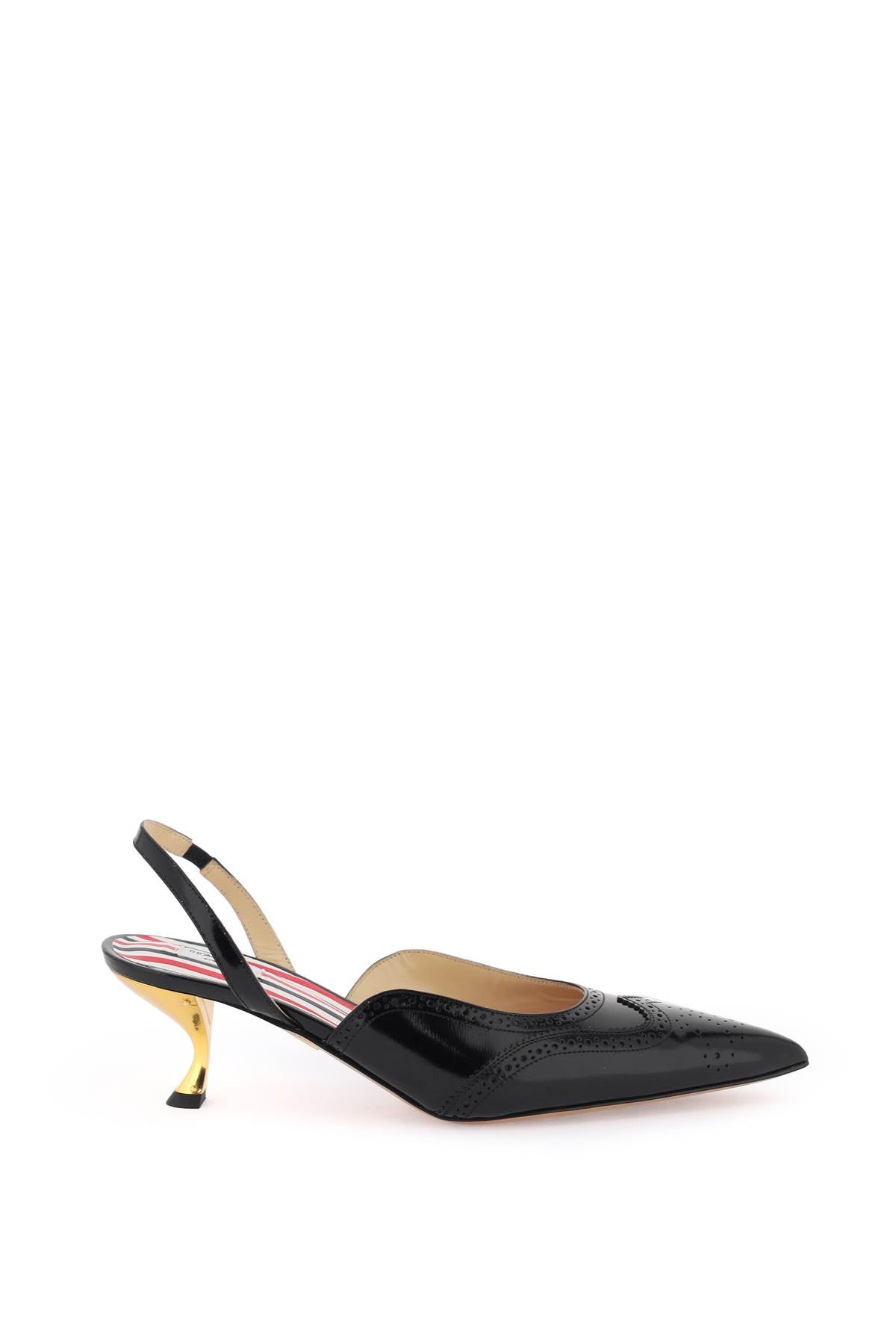 brogue slingback pumps FFH292A00003 BLACK