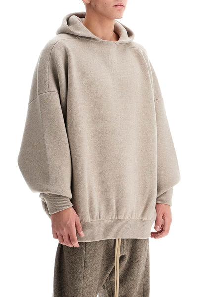 hooded knit sweatshirt with FG24FW20 7121MER BEIGE