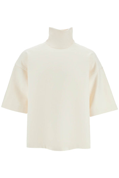 "oversized high-neck t FG24FW50 10143CWT CREAM