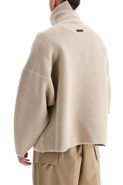 high-neck ottoman pullover FG820 380MER TAN