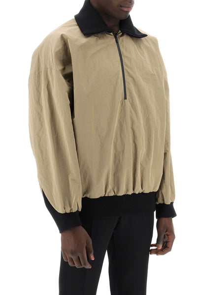 "half-zip track jacket with FG830 210WRP DUNE