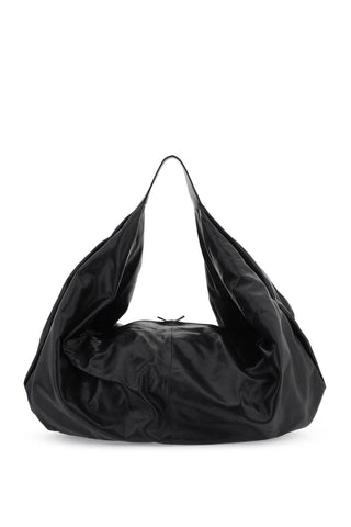 large shell shoulder bag with strap FG870 017MLE BLACK