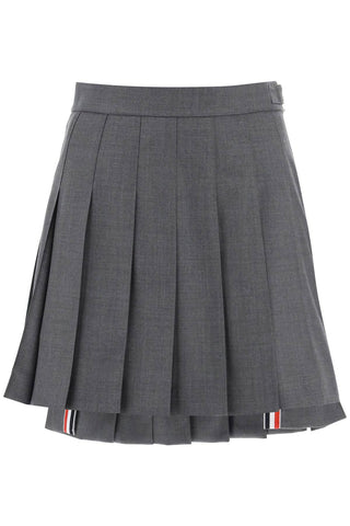 wool pleated mini skirt FGC402V 00626 MED GREY