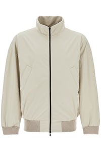 beige nylon and polyester jacket with high collar and zip FGE230 327PON CEMENT | Italystation.com