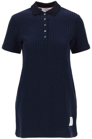 mini jacquard knit polo dress in FJD112AJ0133 NAVY