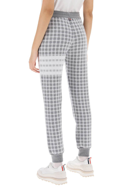 4-bar joggers in check knit FJQ105AJ0116 LT GREY