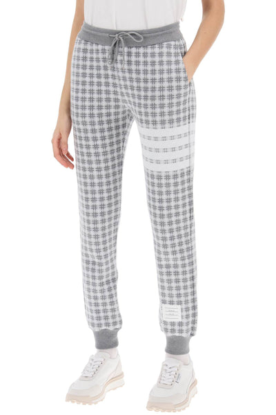 4-bar joggers in check knit FJQ105AJ0116 LT GREY