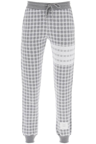 4-bar joggers in check knit FJQ105AJ0116 LT GREY