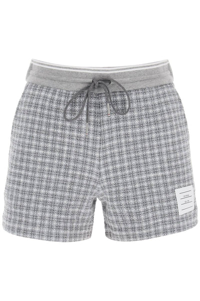 check tweed sweatshorts FJQ107AJ0113 MED GREY