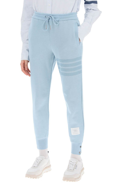 4-bar joggers in cotton knit FJQ109AJ0051 LIGHT BLUE