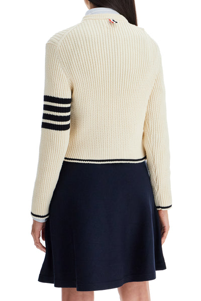 '4-bar virgin wool sweater FKA465A Y1024 WHITE