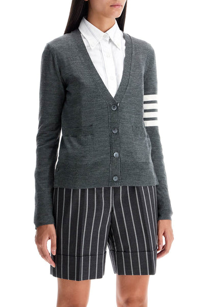 4-bar wool melange cardigan FKC334A Y1014 MED GREY