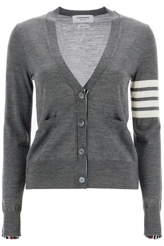 4-bar wool melange cardigan FKC334A Y1014 MED GREY