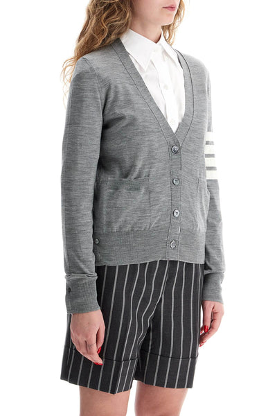 4-bar wool melange cardigan FKC334A Y1014 LT GREY