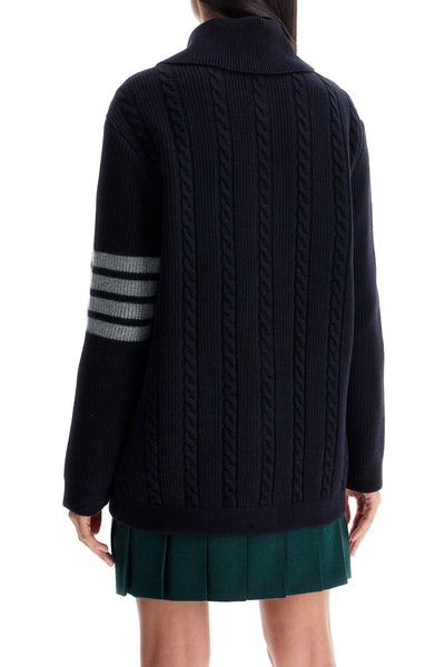 '4-bar heavy knit cardigan FKJ097A Y1019 NAVY