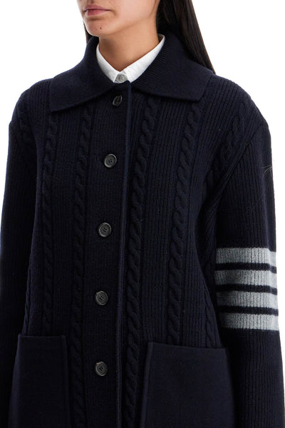 '4-bar heavy knit cardigan FKJ097A Y1019 NAVY