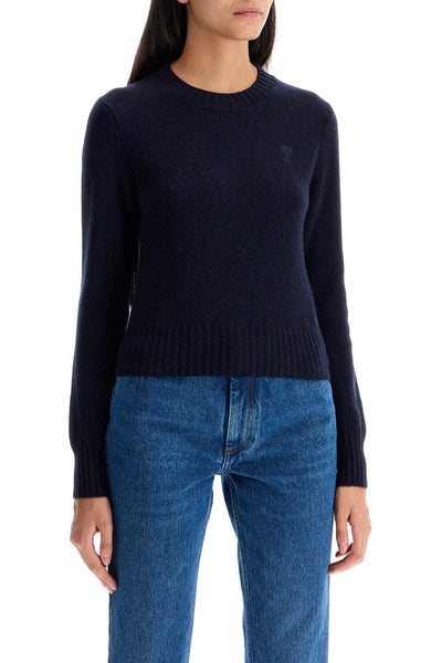 "cashmere and wool pullover FKS057 005 BLEU MARINE