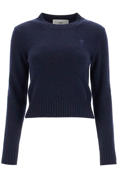 "cashmere and wool pullover FKS057 005 BLEU MARINE