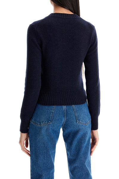 "cashmere and wool pullover FKS057 005 BLEU MARINE