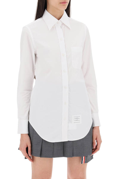 fitted shirt in poplin FLL005E 03113 WHITE