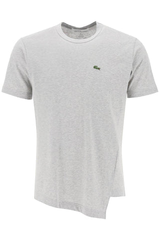 x lacoste asymmetrical t-shirt FL T014 W23 TOP GREY