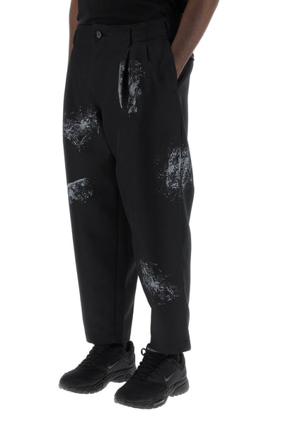 technical twill trousers for men FM P501 S24 BLACK