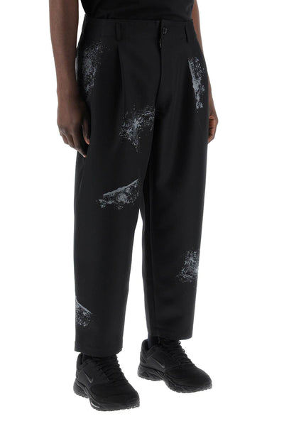 technical twill trousers for men FM P501 S24 BLACK