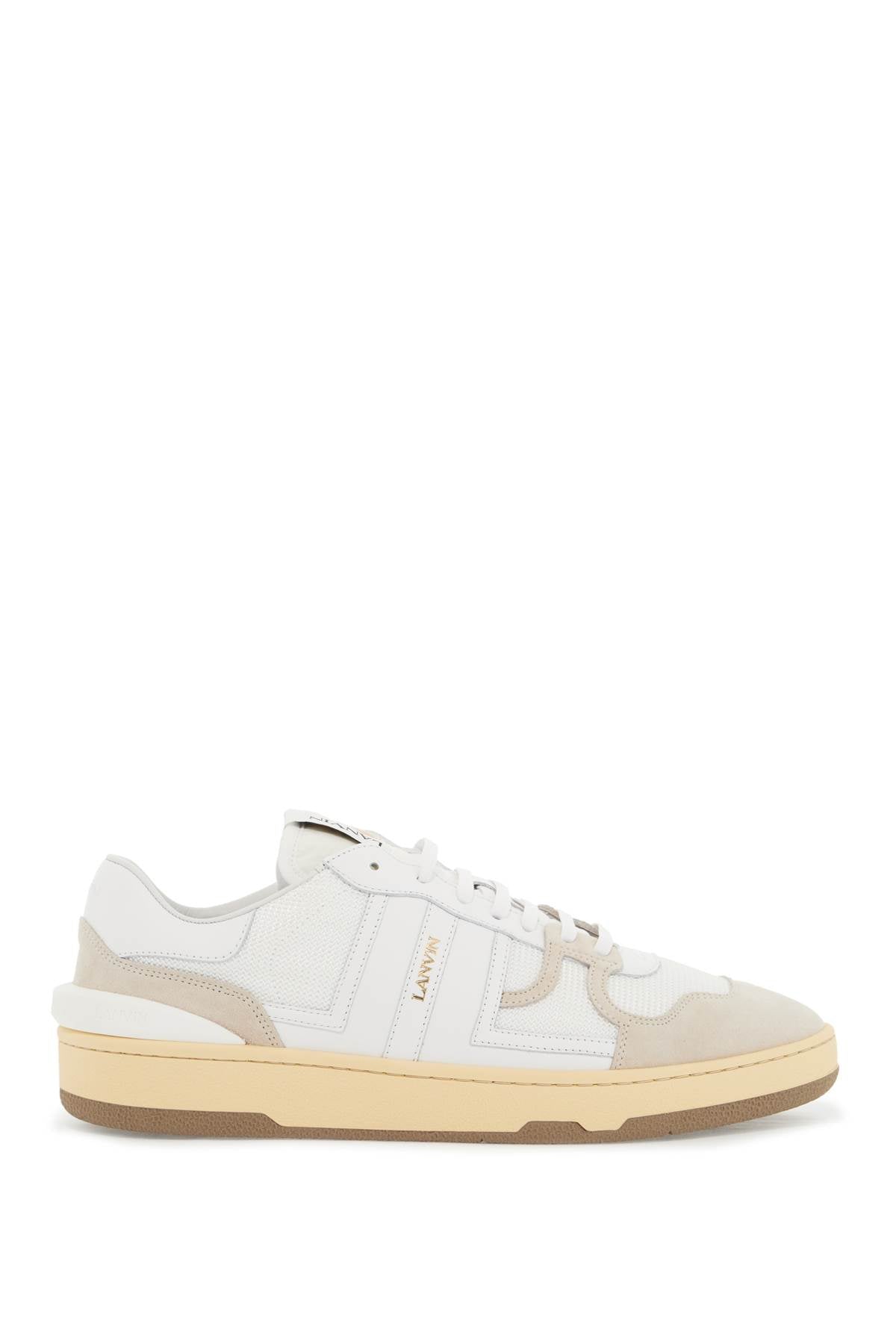 "mesh and leather clay sneakers with FM SKDK00 NASH A20 BLANC