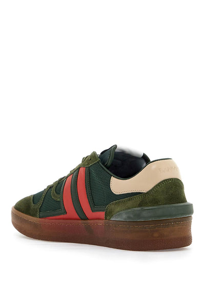 "mesh and leather clay sneakers with FM SKDK00 NAST A24 VERT/ROUGE