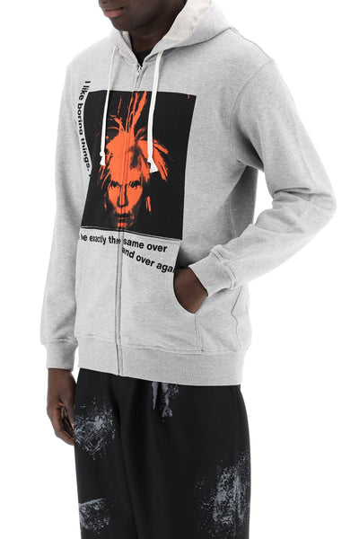 hooded sweatshirt with FM T001 S24 TOP GREY