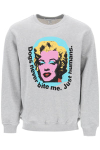 marilyn monroe printed sweatshirt FM T002 S24 TOP GREY