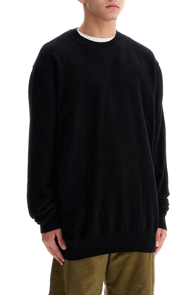 wool yarn pullover sweater FN N009 W24 BLACK