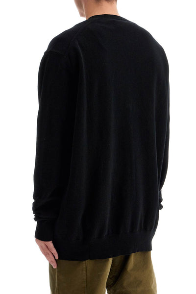 wool yarn pullover sweater FN N009 W24 BLACK