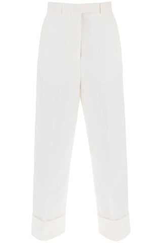 cropped wide leg jeans FTC444UF0345 OFF WHITE