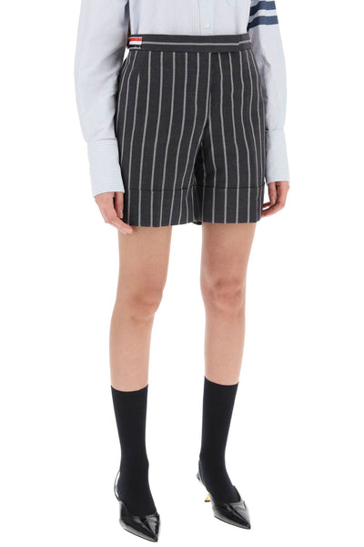 striped tailoring shorts FTC451AF0518 DARK GREY