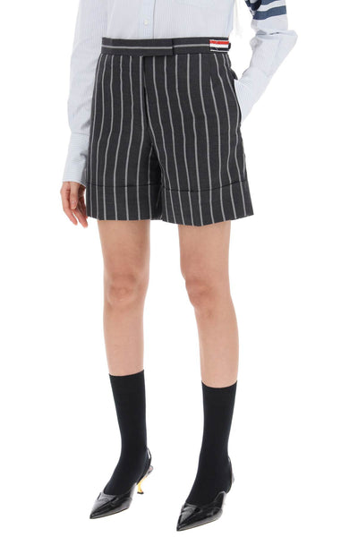 striped tailoring shorts FTC451AF0518 DARK GREY